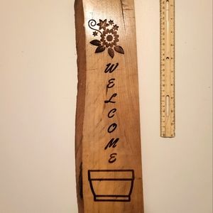 Handmade Rainbow Poplar wooden sign laser engraved stain and sealed 13"x7"x3/4"